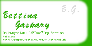 bettina gaspary business card